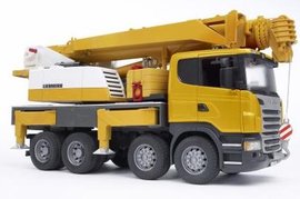 Bruder 3570 SCANIA R-SÉRIE AUTOJEŘÁB LIEBHERR