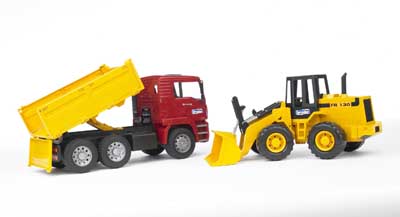 Bruder 2752 - Nákladní auto man + čelní nakladač
