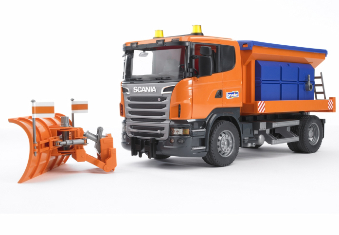 Bruder - Scania sypač s radlicí