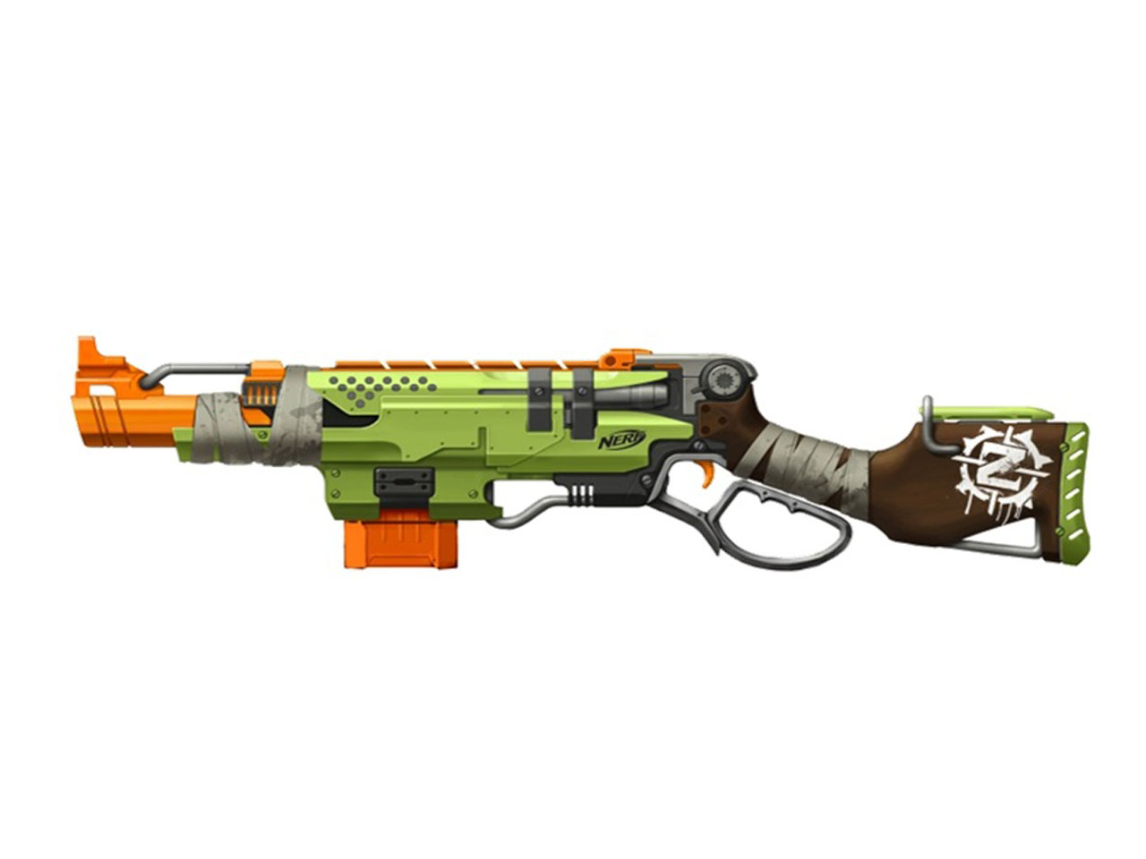 Nerf - Zombie puška s pákovým nabíjením