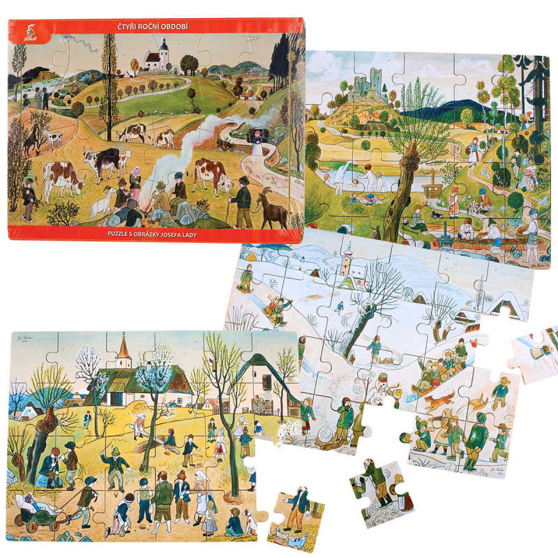 Puzzle - Josef Lada, 4tyři roční období