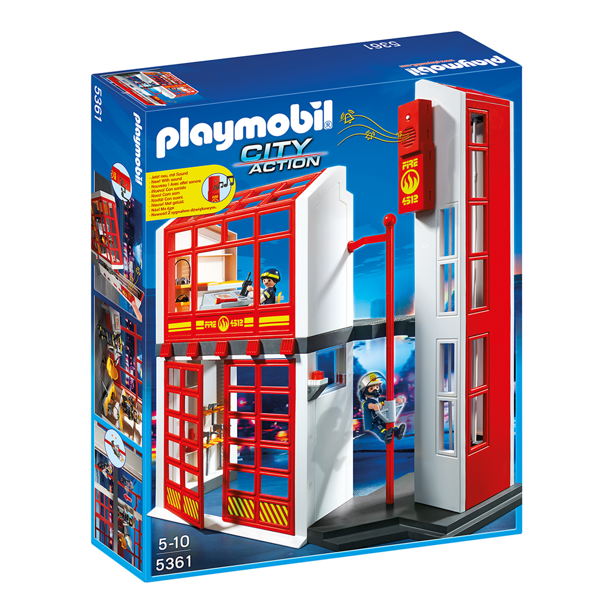 Playmobil - Hasičská zbrojnice s alarmem