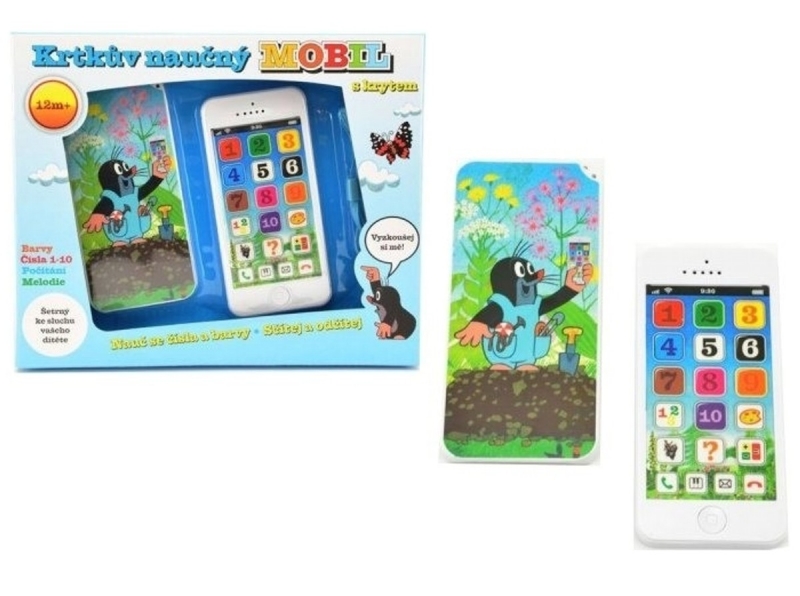 Krtkův naučný mobilní telefon s krytem
