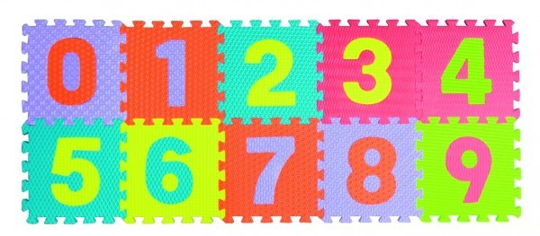 Pěnové puzzle čísla 0-9