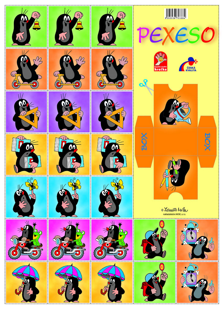 Krteček - pexeso