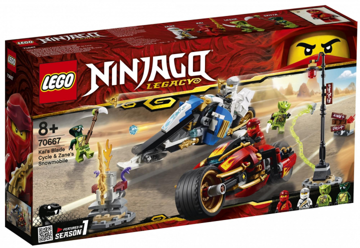 Lego Ninjago 70667 - Kaiova motorka s čepelemi a Zaneův sněžný vůz