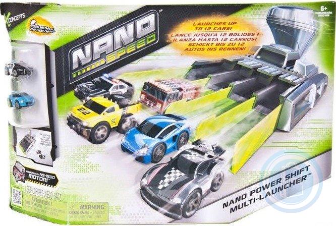 Nano Speed vystřelovač + 2 auta v krabici