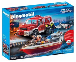Playmobil 70054 - Hasičské auto s hasičským člunem