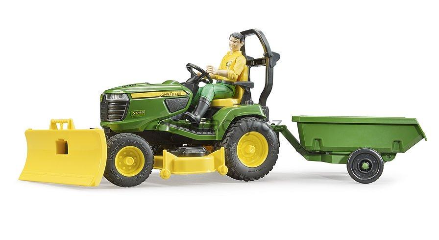 Bruder 62104 - Malotraktor John deere - vozík s figurkou