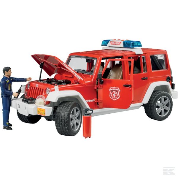 Bruder 2528 - Jeep Wrangler Rubicon požární s figurkou