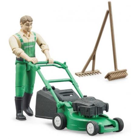 Bruder 62103 - Figurka zahradník se sekačkou