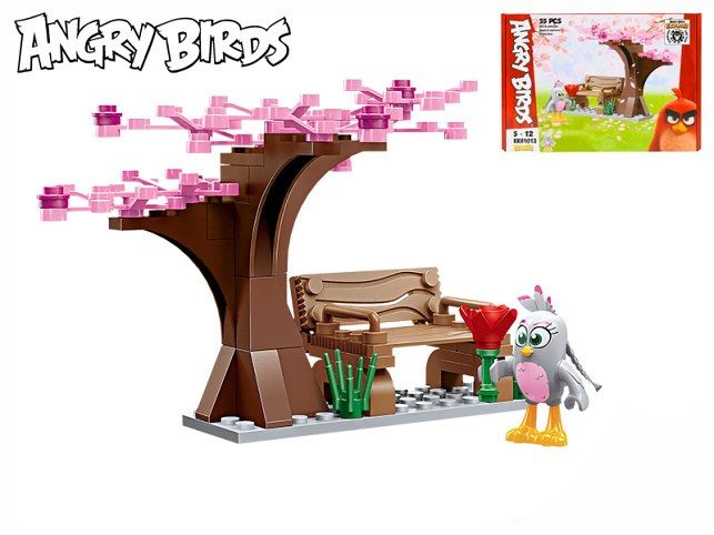 EDUKIE stavebnice - Angry Birds stron a lavička, 55 ks