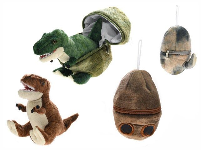 Dinosaurus plyšový sedící v plyšovém vejci