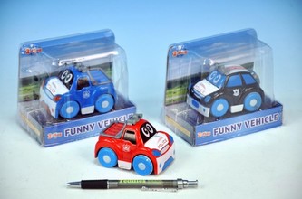 Auto policejní veselé 8cm kov