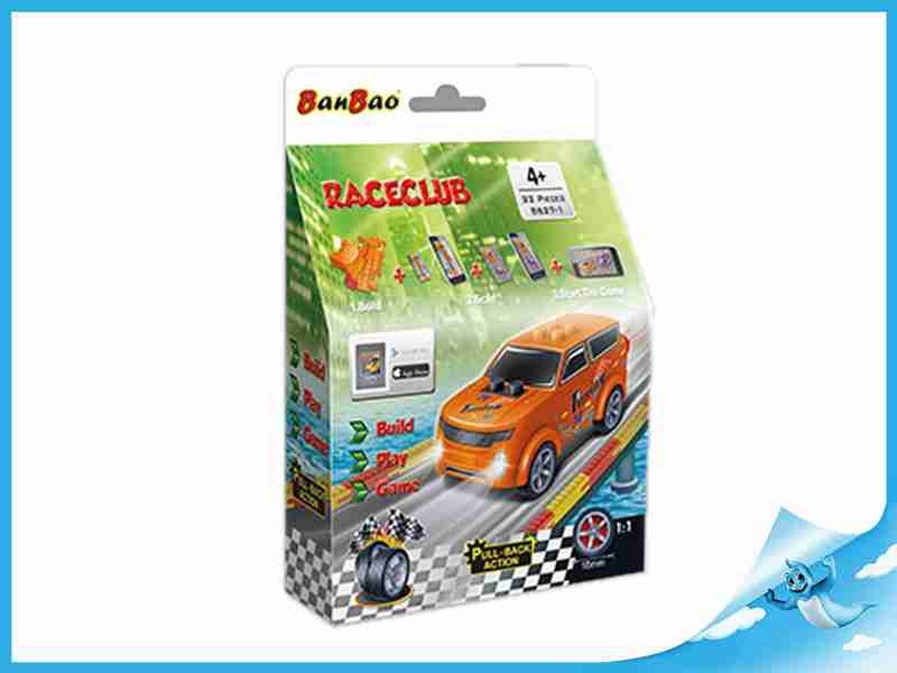 BanBao stavebnice - RaceClub auto závodní Robster zpětný chod, 23 ks