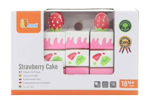 Viga - Dřevěné krájení - Jahodový dort