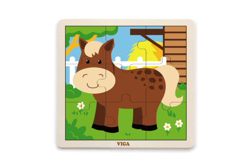 Viga - Dřevěné puzzle - Kůň