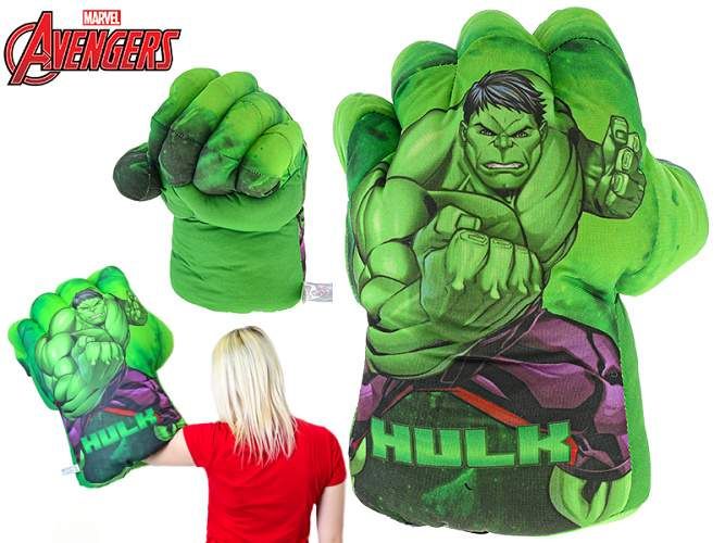 Avengers rukavice plyšová, HULK, 56 cm