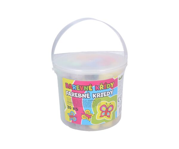 Křídy Jumbo barevné 20ks v kbelíku