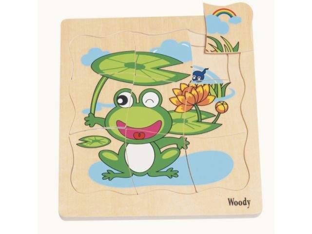 Vícevrstvé puzzle - žába