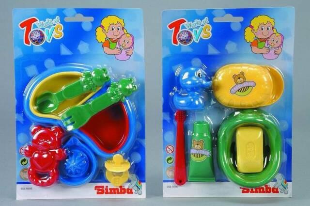 příslušenství pro panenky plast,6 dílů