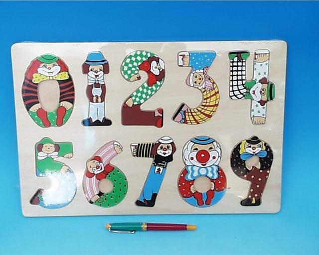 Dřevéné puzzle, čísla