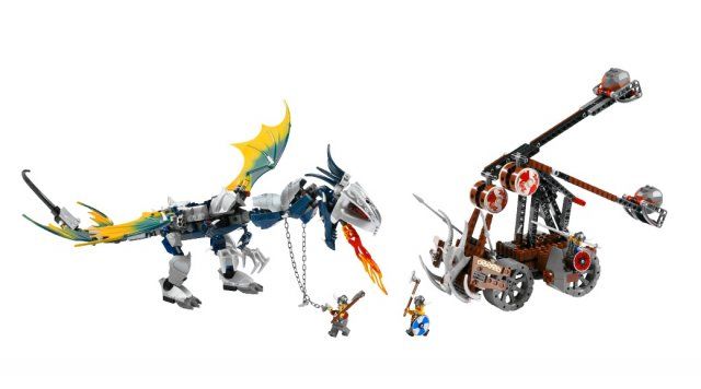 Lego VIKINGS - Dvojitý katapult Vikingů proti obrněnému drakovi